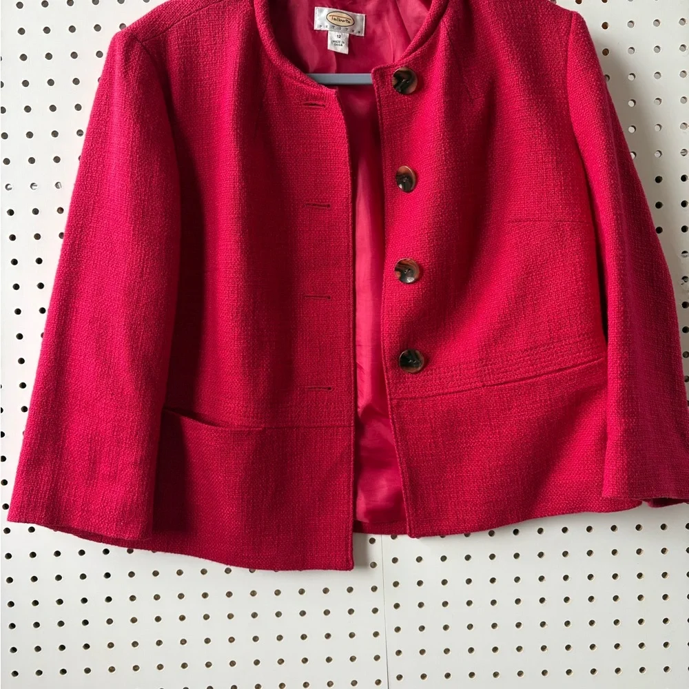 Talbots Bold Red Women's Blazer with Buttons  Size 12